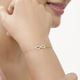14 KT Yellow Gold Infinity Diamond Bracelet,,hi-res view 3