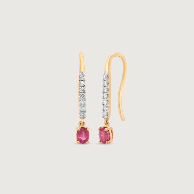 Velvet Ember Diamond Hoop Earrings,,hi-res image number null