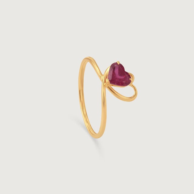 Entwined Hearts Ruby & Gold Ring,,hi-res image number null