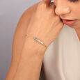 14KT Yellow Gold Blue Topaz Serenity Bangle,,hi-res view 1