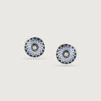 Mosaic Shine Silver Stud Earrings,,hi-res view 3