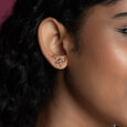 Groovy Glow Gold & Diamond Stud Earrings,,hi-res view 2
