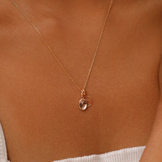 14KT Rose Gold Aries Birthstone Pendant,,hi-res image number null