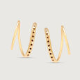 Galactic Spin Gold Hoop Earrings,,hi-res view 3