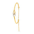 14KT Yellow Gold Bangle with Diamond,,hi-res view 1