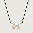 Floral Symphony 18 KT Gold and Diamond Vati Mangalsutra,,hi-res view 3