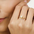 14KT Yellow Gold Trio Talisman Diamond Finger Ring,,hi-res view 3