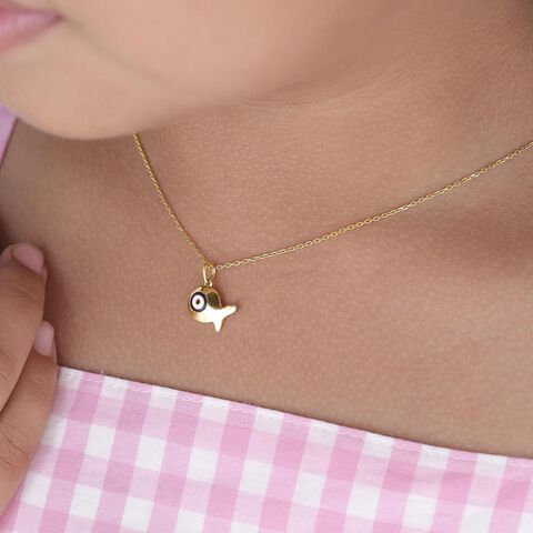 Happy Fish Gold Pendant