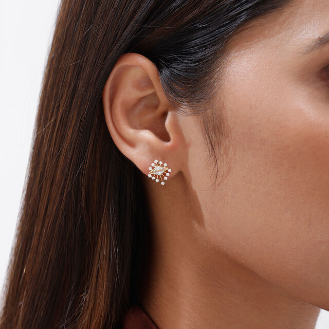 Geometric Aura Diamond Earrings,,hi-res image number null