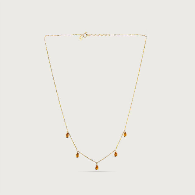 Warm Radiant Dark Citrine Gold Necklace,,hi-res image number null