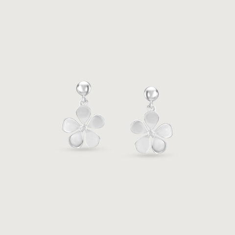 Minimal Grace Silver Drop Earrings