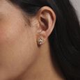 Lotus Petal Diamond Stud Earrings,,hi-res view 2
