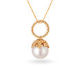 14KT Yellow Gold Pearl Pendant,,hi-res view 2