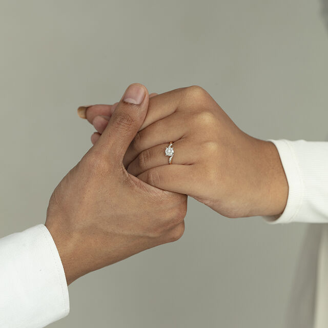 Twisted Romance Gold & Diamond Ring,,hi-res image number null