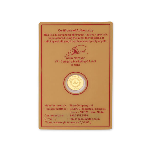 2 Gm 24 Karat Lotus Gold Coin,,hi-res image number null