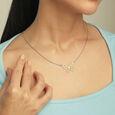 Flutter Chic Silver Necklace,,hi-res view 2