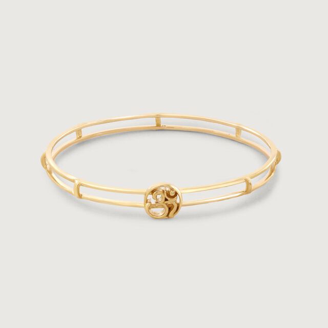 Om Aura Gold Bangle,,hi-res image number null