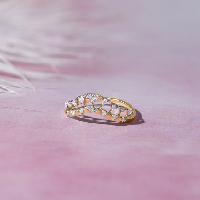 Modern Vanki Gold & Diamond Finger Ring,,hi-res image number null