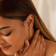 14KT Yellow Gold Hearts In Harmony Drop Earrings,,hi-res view 1