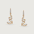 Dancing Diamond Cascade 14KT Yellow Gold Drop Earrings,,hi-res view 3