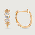Bold Luxe Gold & Diamond Hoop Earrings,,hi-res view 4