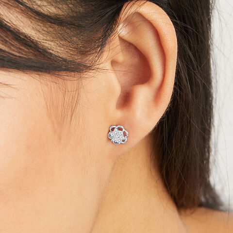 Blooming Beauty Silver Stud Earrings