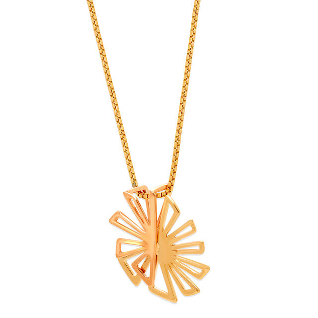 18 KT Yellow and Rose Gold Abstract Flower Pendant,,hi-res view 2