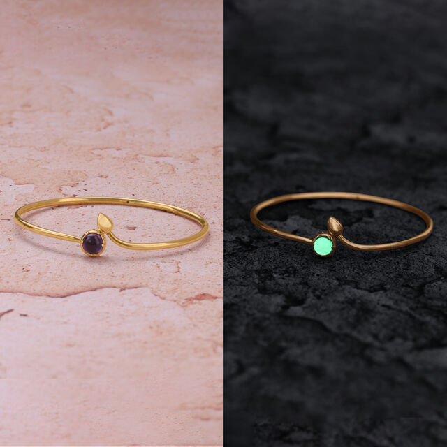 Ethereal Firefly Gold & Amethyst Bangle,,hi-res image number null