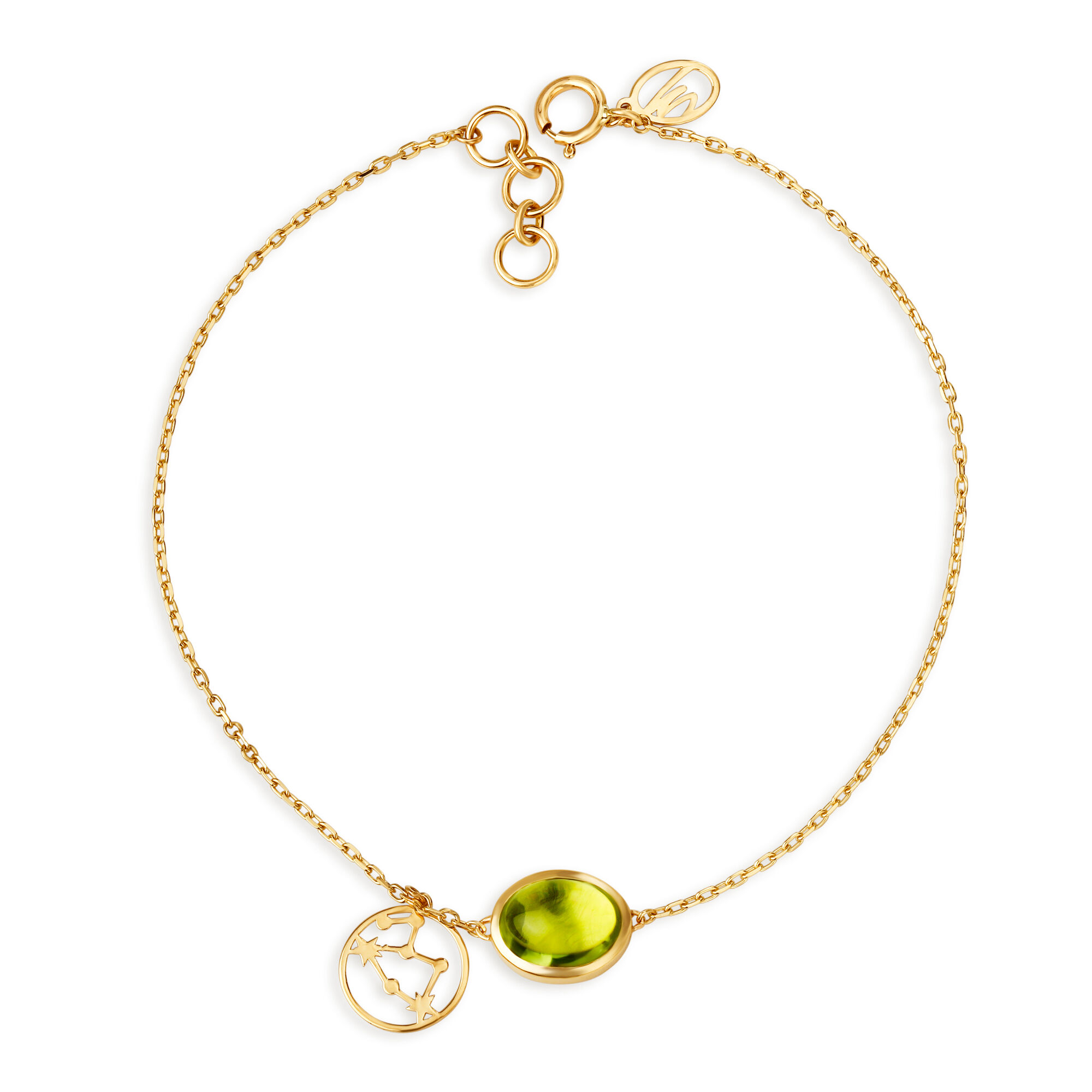 14KT Leo Birthstone Yellow Gold Bracelet