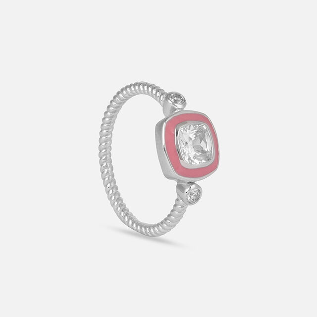 Radiant Twist Silver Finger Ring,,hi-res image number null