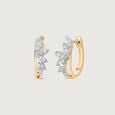 Chic Chevron Diamond Hoop Earrings,,hi-res view 4