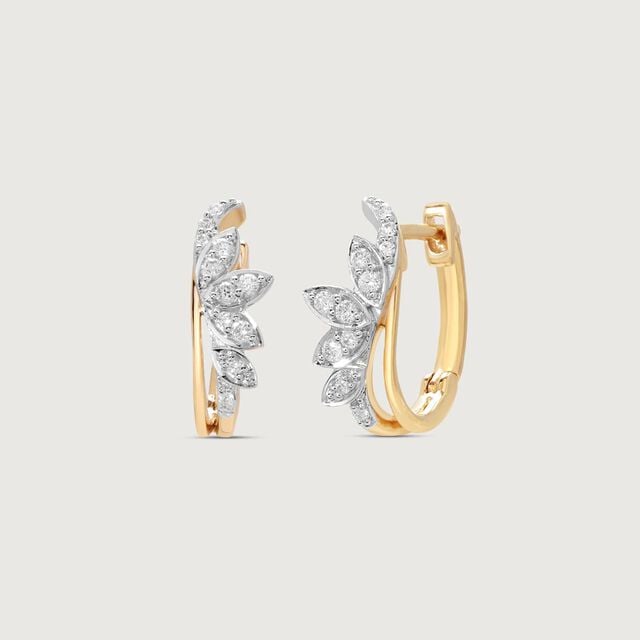 Chic Chevron Diamond Hoop Earrings,,hi-res image number null