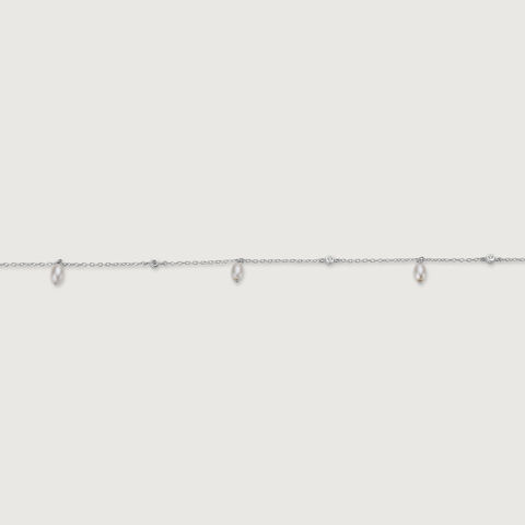 Dreamy Dangle Single Silver Anklet