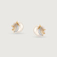 Lustrous Swirl 14 Kt Gold & Pearl Stud Earrings,,hi-res view 3