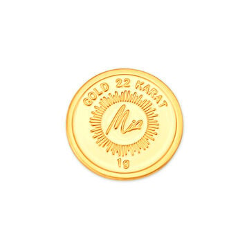 1 GM 22 Karat Stunning Lotus Gold  Coin