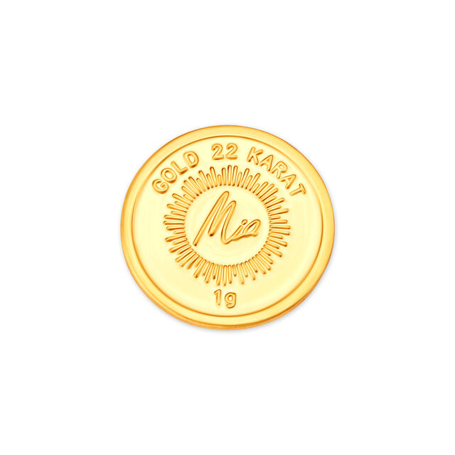 1 GM 22 Karat Stunning Lotus Gold  Coin,,hi-res image number null