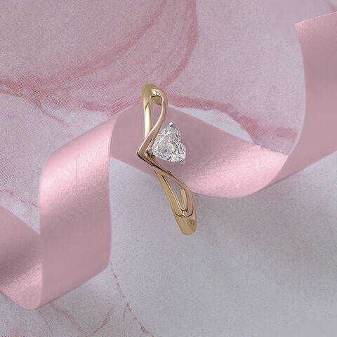 Enchanted Heart 14 kt Gold & Diamond Finger Ring