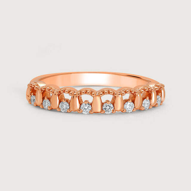 Sculpted Radiance 18K Diamond Finger Ring,,hi-res image number null