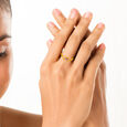 14kt Yellow and Rose Gold Diamond Ring With Rose Gold Plating,,hi-res view 3