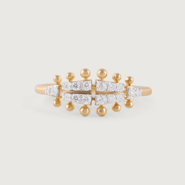 Disco Glam Gold & Diamond  Finger Ring,,hi-res image number null