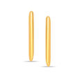 14KT Yellow Gold Golden Edge Hoop Earrings,,hi-res view 1