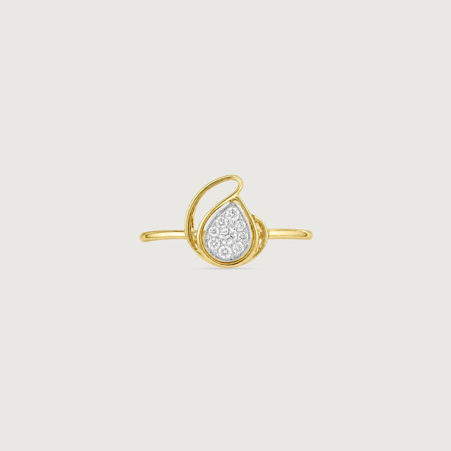 Fluid Embrace Diamond Platinum Gold Ring,,hi-res image number null