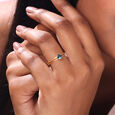 Aqua Love Topaz & Gold Ring,,hi-res view 2
