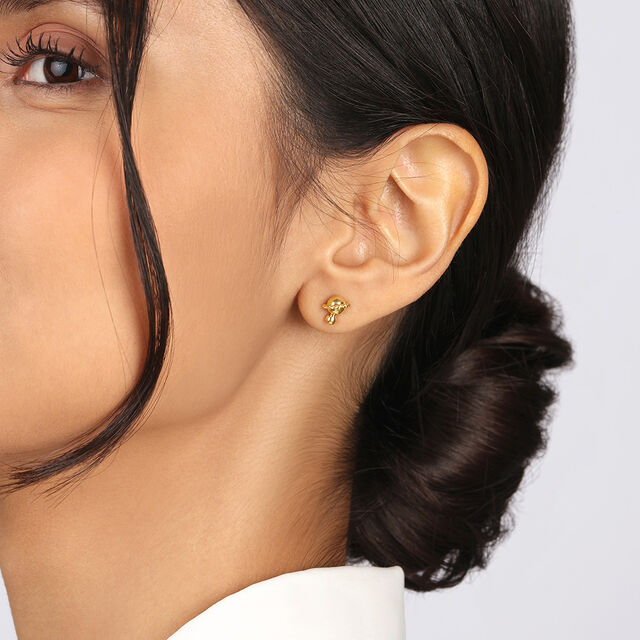 Elegant Lunar Beauty 18KT Moon-Inspired Stud Earrings,,hi-res view 1