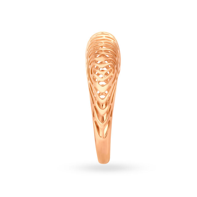 Sleek Jali Work Gold Ring,,hi-res image number null