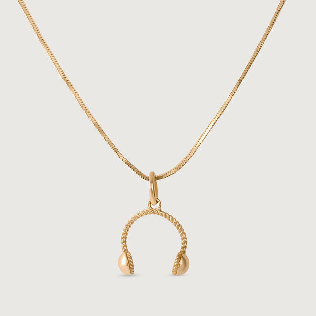 Headphone Charm Gold Pendant,,hi-res image number null