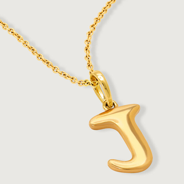 Letter Perfect 'J' Gold Pendant,,hi-res image number null