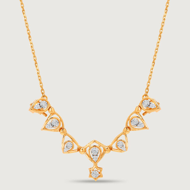 Transformable heart 14KT Gold & Diamond Necklace,,hi-res image number null