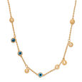 18KT Yellow Gold Evil Eye Mamma Mia Necklace,,hi-res view 1