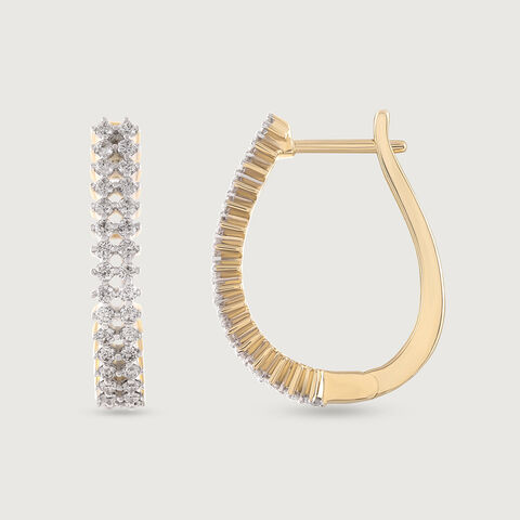 Luxe Drip Gold & Diamond Hoop Earrings